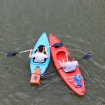 Kayakers Esther and Levi