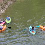 Kayakers Lydia, Abby, Ronnie, Anna and Tina