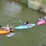 Kayakers Lydia, Anna and Abby